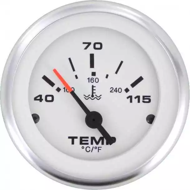 Seulement Aujourd'hui Indicateur Thermomètre à eau Affichage 40-120°C 52mm blanc
