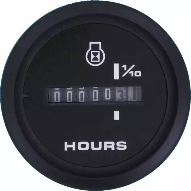 Indicateur Horamètre Affichage 10000 H 52mm Noir éclairage de fond et périphérique Prix Choc