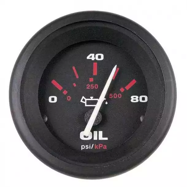Manomètre pression d‘huile 0-80 psi 52mm Noir éclairage de fond et périphérique Meilleur Prix