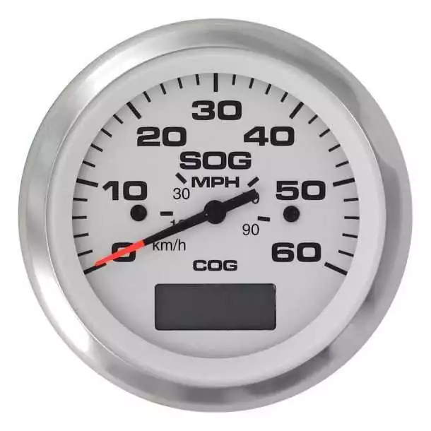 Speedomètre GPS 60 Noeuds LIDO 86mm Blanc Indicateur digital LCD du cap réel Commande En Gros