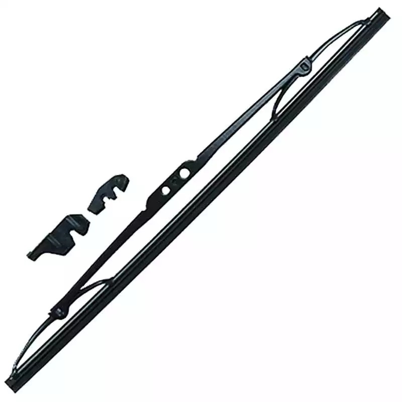 Remise Balai essui glace 355mm Finition noire avec 2 adaptateurs connexion droit ou crochet