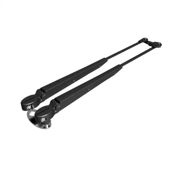 Meilleur Prix Bras d‘essuie glace pantographe inox finition noire 454-591mm réglable W10 W12