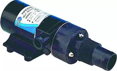Acheter En Ligne Pompe macératrice broyeur WC 12V à 4 lames RUN-DRY Débit 49 L/min diamètre 38/19mm