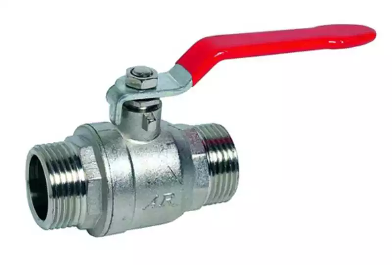 Vanne 1/4 tour 2 voies male-male diamètre 3/4" diamètre 20 x 27mm laiton chromaté Expédition Rapide