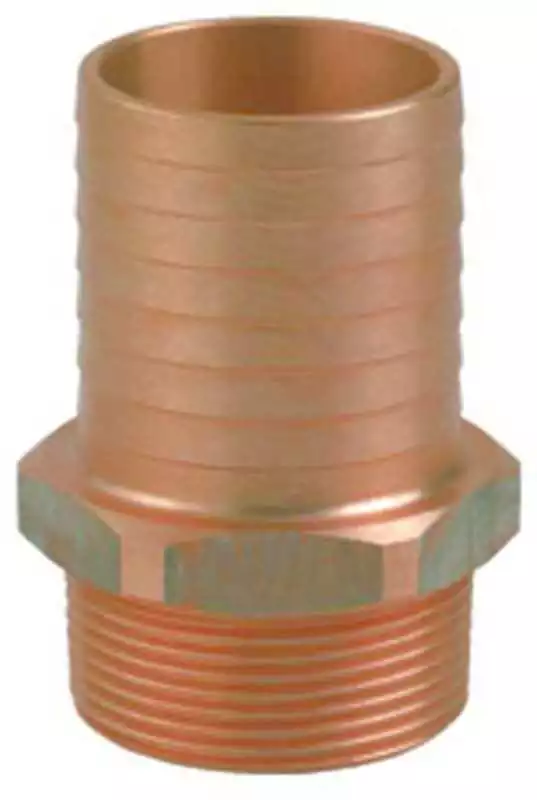 Jusqu'à Épuisement Des Stocks Raccord bronze Male Male cannelé et fileté 1/2" diamètre 16mm