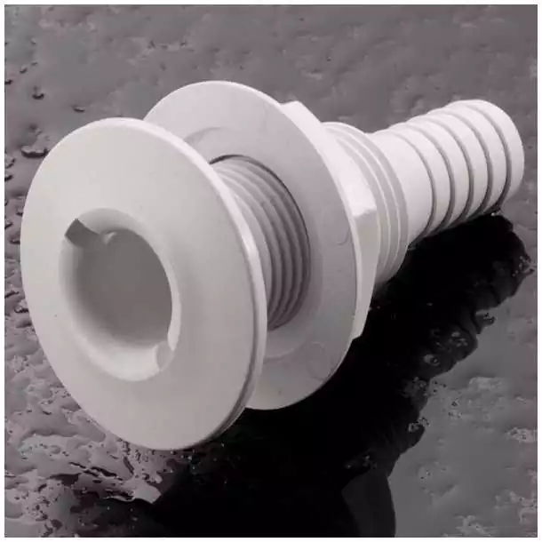 Offre Spéciale Passe-coque plastique sortie de coque fileté cannelé diamètre 15mm