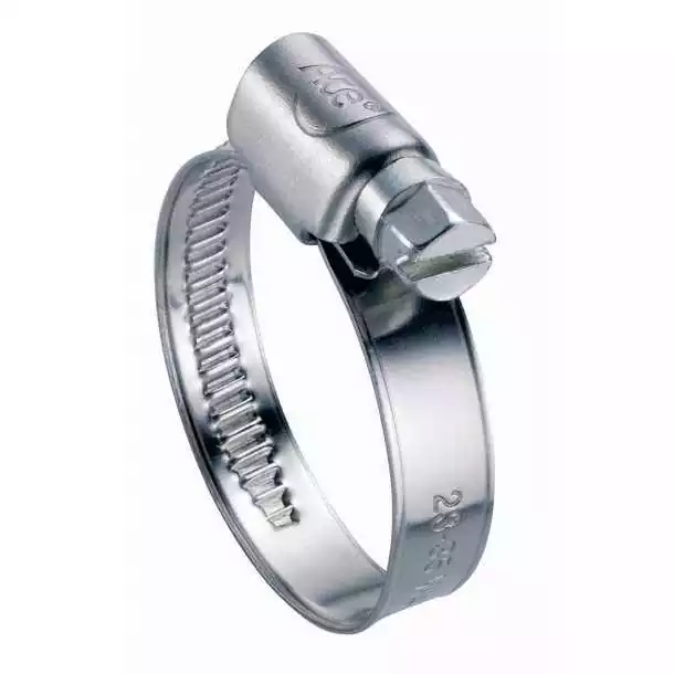 Boite de 2 colliers inox à bandes pleines 32-50mm Largeur 12mm Soldes