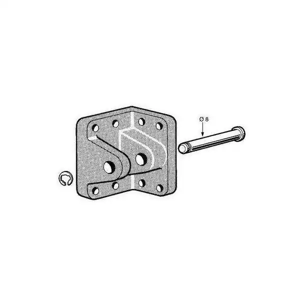 Support de compas à gaz polyamide gris – axe Ø 8 mm, passage 15 mm Bon Plan