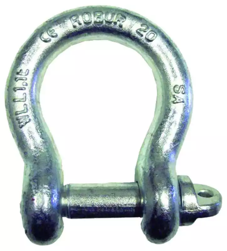 Remise Manille lyre galvanisée 12mm hauteur 48mm charge 500Kg