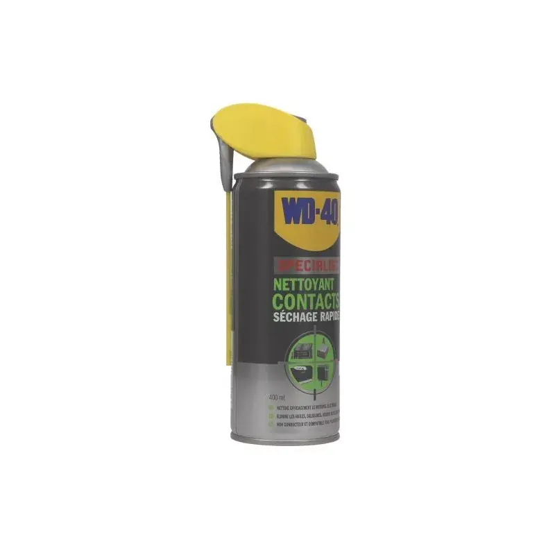 WD-40 Nettoyant Contacts 400ML dissout huiles dépôts gras salissures Commander Maintenant
