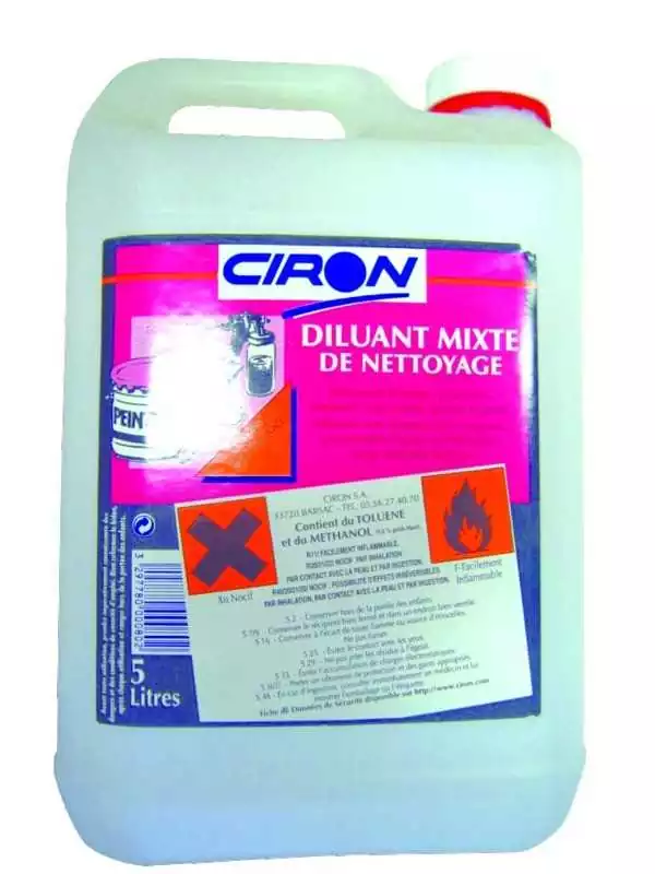 Diluant mixte Bidon de 5L solvants aromatique toluène et cétoniques Jusqu'à Épuisement Des Stocks