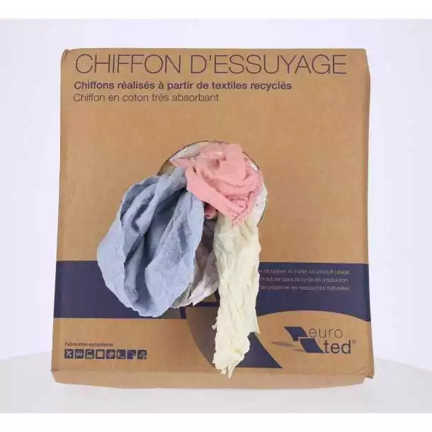 Réduction Chiffons 10Kg Tee-shirts extra clairs coton Très doux ne peluchent pas