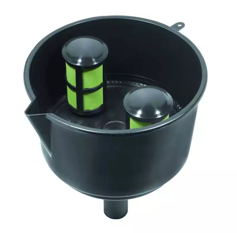 Entonnoir carburant NOIR diamètre 216 mm 50 L/MN filtre inox intégré de 75 microns Livraison Express