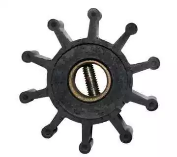 Vente Directe Turbine néoprène diamètre 12mm axe fendu à goupille 10 pales diamètre 51mm