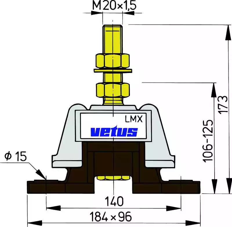 Support moteur LMX210 Entre 70 et 350KW Charge maxi 210 kg Petit Prix