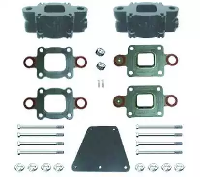 Kit de 2 réhausses 3" Mercruiser Pour collecteurs Mercruiser coude cent. nouveau modèle GM V6 et V8 Dernière Chance