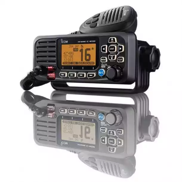 Commander Maintenant VHF fixe ASN GPS IC-M330 noire récepteur GPS intégré
