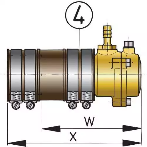 Prix Cassé Presse-étoupe souple diamètre 25mm à double joint à levre Longueur 144mm