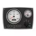 Tableau de bord moteur aluminium noir 12V 2 instruments blanc RPM 0-4000 Réduction