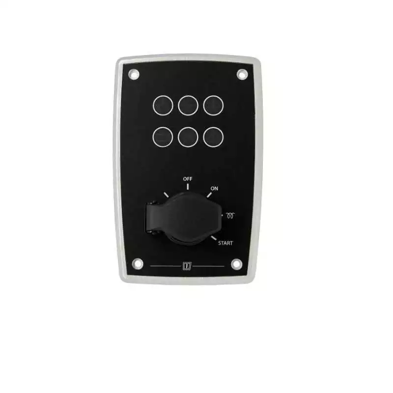 Tableau de bord moteur aluminium noir 12V 154x100mm pour voiliers Nouvel Arrivage