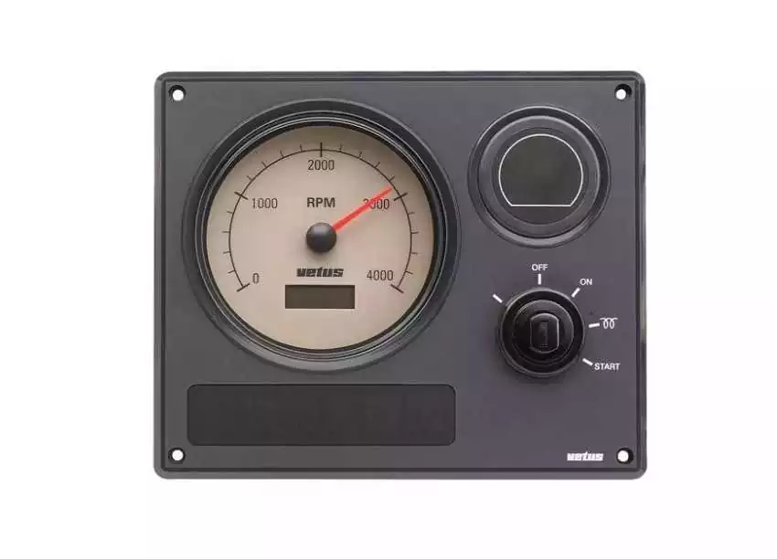 Solde Tableau de bord moteur synthétique type MP21 12V 1 instrument beige 0-4000 RPM