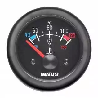Thermometre noir 24V 40-120°C trou d‘encastrement 52mm Produit De Marque