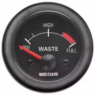 Indicateur noir niveau d‘eaux usées 12/24V trou d‘encastrement 52mm Soldes