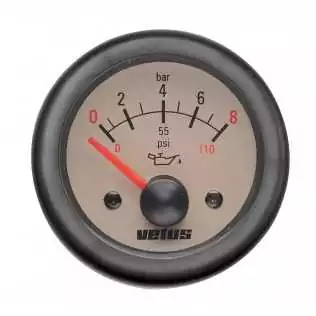 Affaire À Saisir Indicateur beige de pression d‘huile 12V 0-8 bar 0-110 psi encastrement 52mm