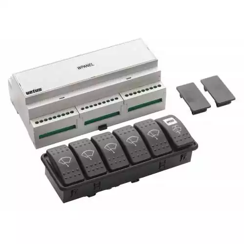 Unité de controle 12/24 Volt pour 5 bras de balai maxi y inclus tableau Meilleure Vente
