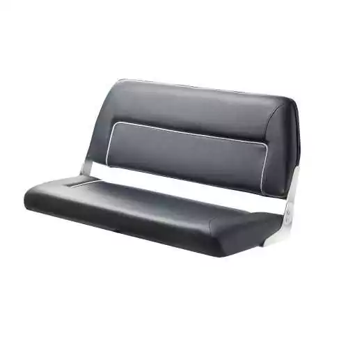 Banquette 2 places luxe rabattable bleu marine coutures blanches 300mm Acheter Direct