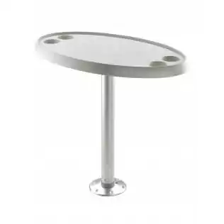 Authentique Table ovale 76 x 45 cm pied fixe hauteur 68 cm