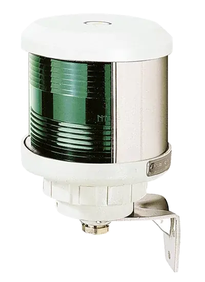 Feu tout horizon vert montage sur socle boitier blanc ampoule non fournie Authentique
