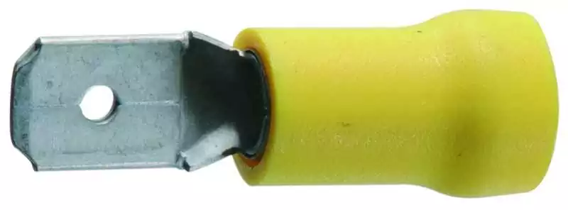 Quantité Limitée 10 Cosses 6,3mm languette mâle jaune section câble 4-6mm²