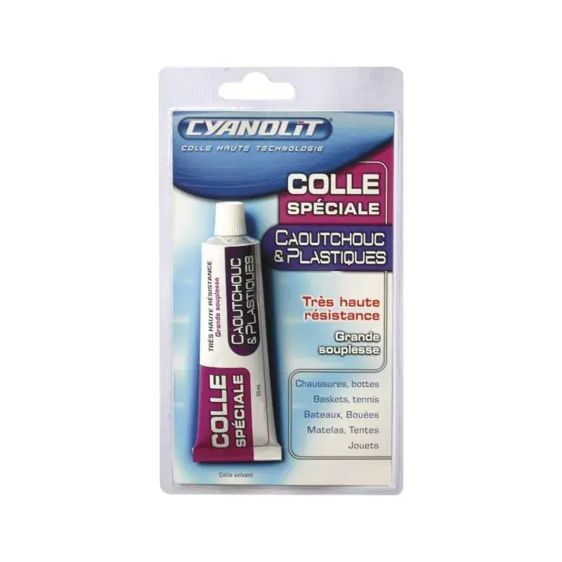 Colle Spéciale caoutchouc et plastiques 50ml bottes jouet tente bouée matelas à air Satisfait Ou Remboursé