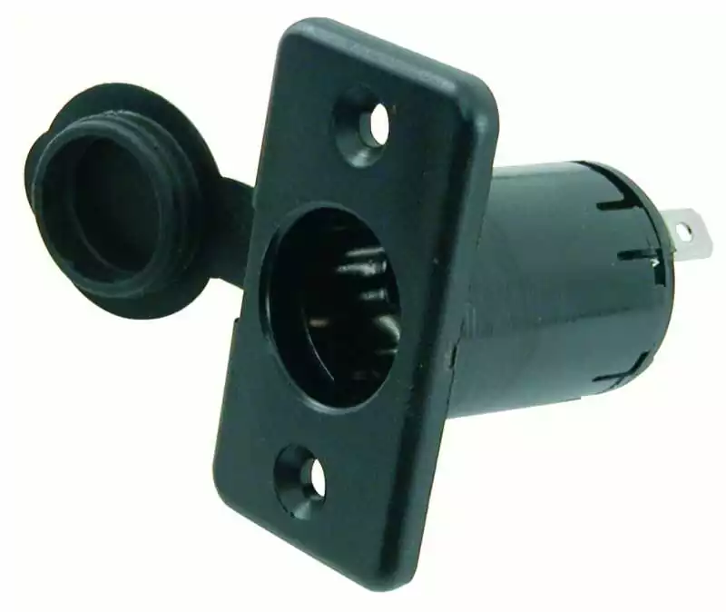 Authentique Prise allume cigare noire femelle avec cabochon 12V 15A