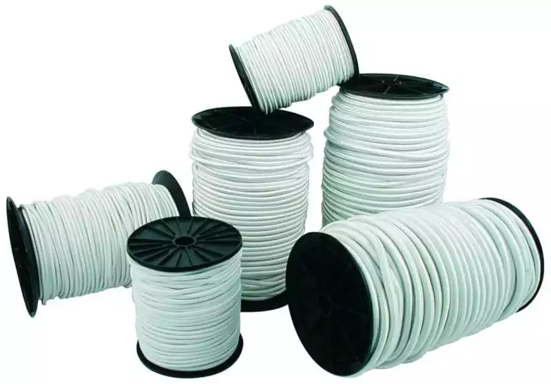 100M Tresse polyester élastique blanche diamètre 6mm Commander Vite