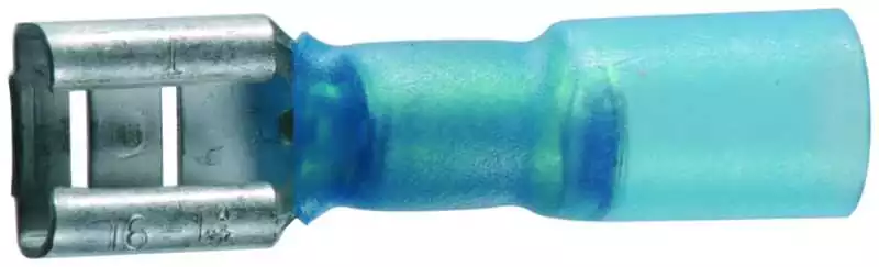 10 cosses thermorétractables 6,3mm clip femelle bleu section câble 1,5-2,5mm² Super Prix