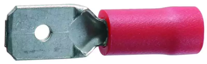 100 Cosses 6,3mm languette mâle rouge section câble 0,5-1,5mm² Seulement Aujourd'hui