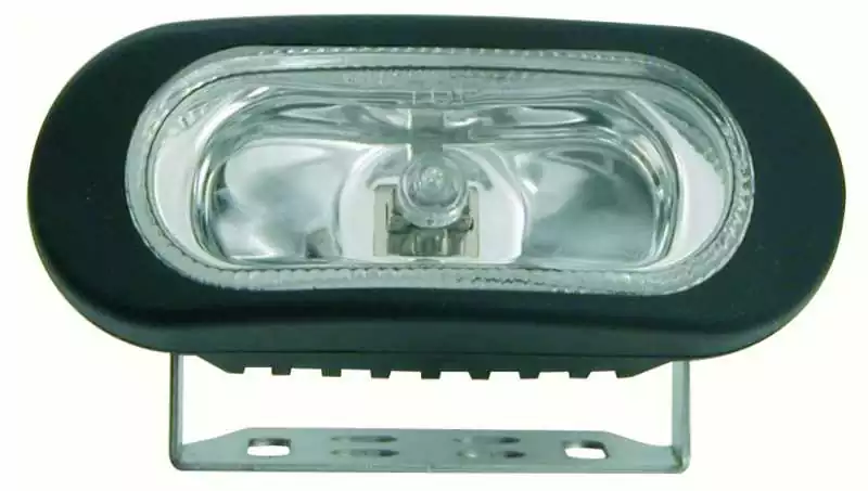 Projecteur de pont halogène H3 noir 12V 55W étrier Inox Haute Qualité