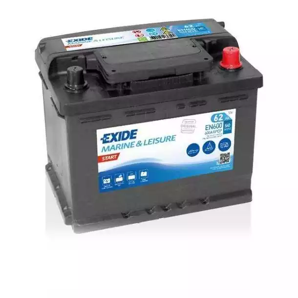 Expédié Aujourd'hui Batterie Exide START 12V 62A dimensions 242 x 175 x 190mm