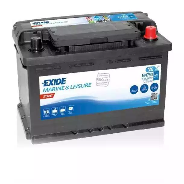 Batterie Exide START 12V 74A dimensions 278 x 175 x 190mm Retour Gratuit