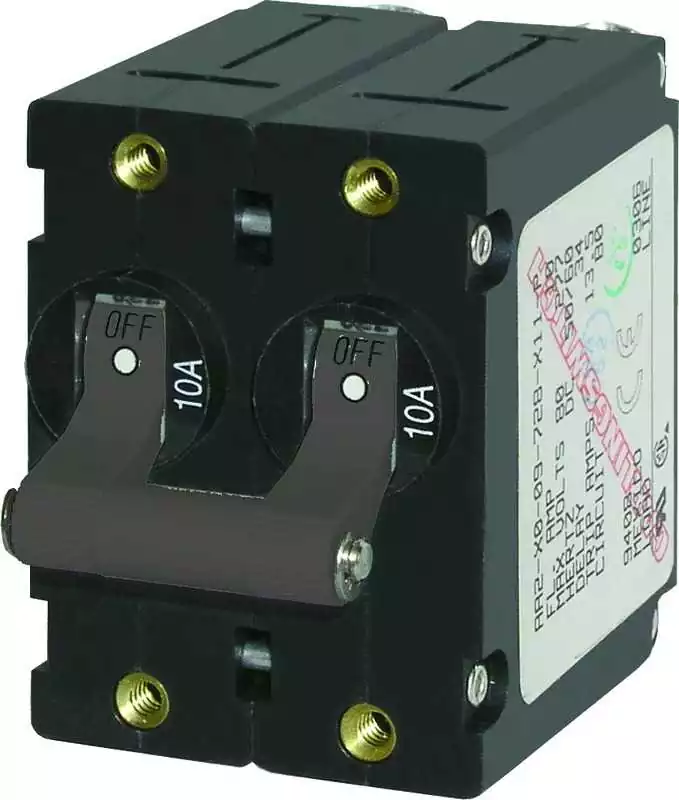Meilleur Prix Disjoncteur Serie A Toggle noir 10A bipolaire magnéto-thermique