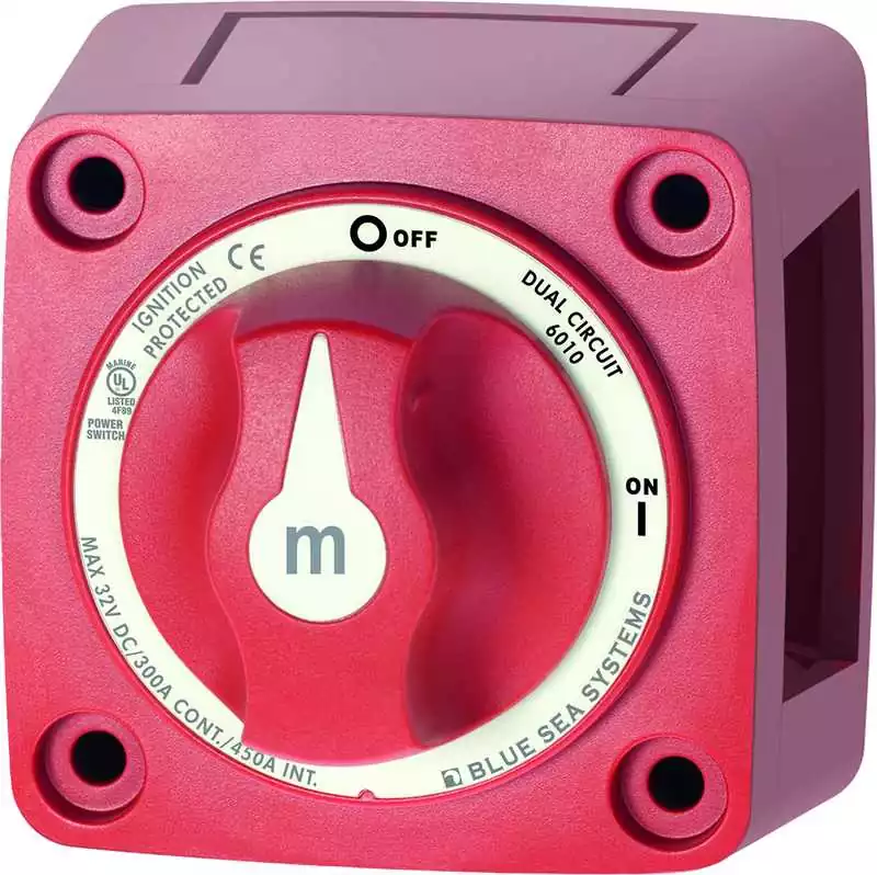 Mini coupe batterie 300A 2 positions bipolaire 2 batteries Paiement Sécurisé