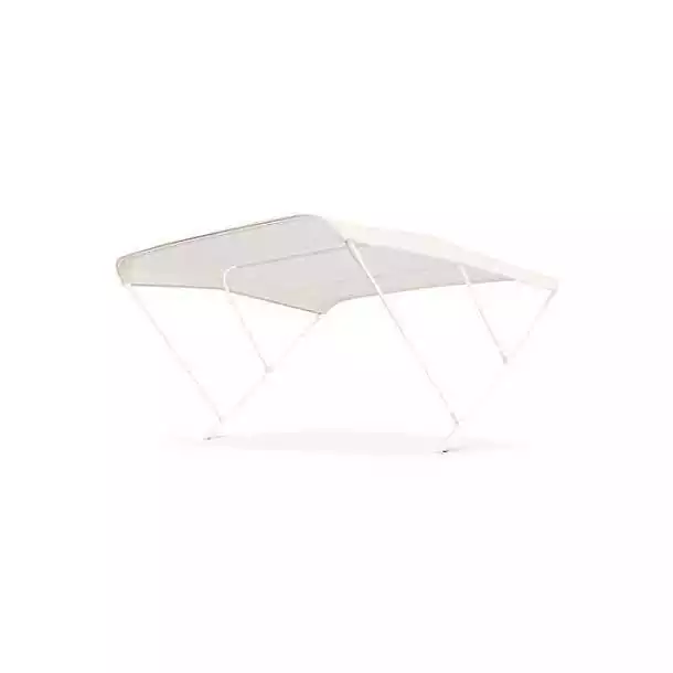 Bimini 3 arceaux Blanc Hauteur 110 cm Longueur 175 cm Largeur 185 cm Usine Directe