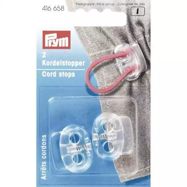 Marque Arrêt pour cordon - évite de glisser - transparent - lot de 2