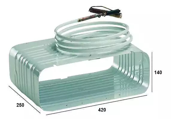 Evaporateur à caisson S7 raccords à souder 420x250x110mm Nouvel Arrivage