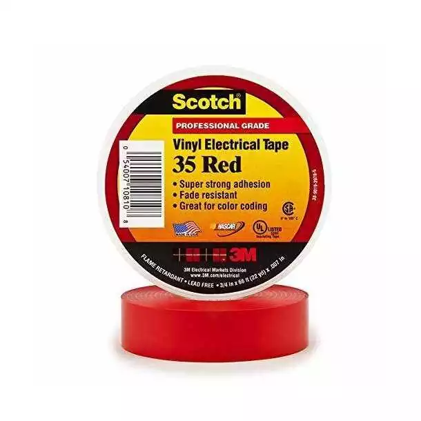 Vente Directe SCOTCH 3M TYPE 35 ROUGE 19MMX20M
