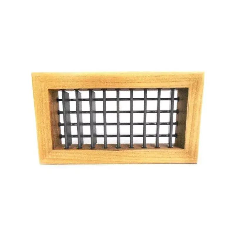 Satisfait Ou Remboursé Grille de soufflage en teck 254 x 127mm