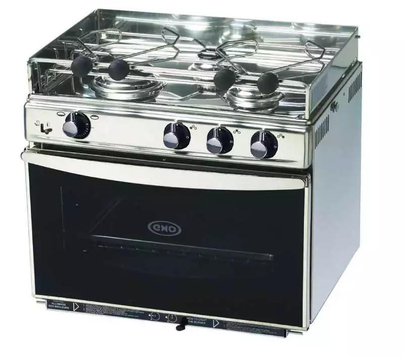 Produit De Marque Cuisinière inox 2 feux avec four et grill Grand Large
