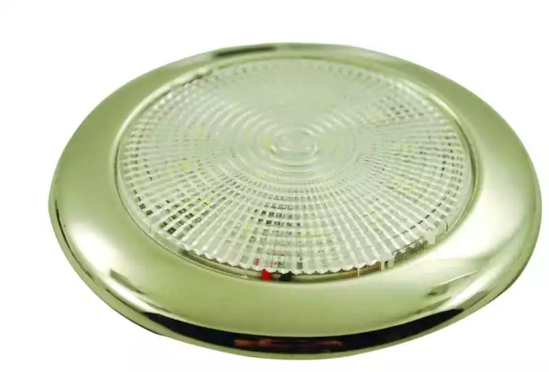 Plafonnier 28 leds blancs couleur chaude Inox 304 brillant Dernière Chance